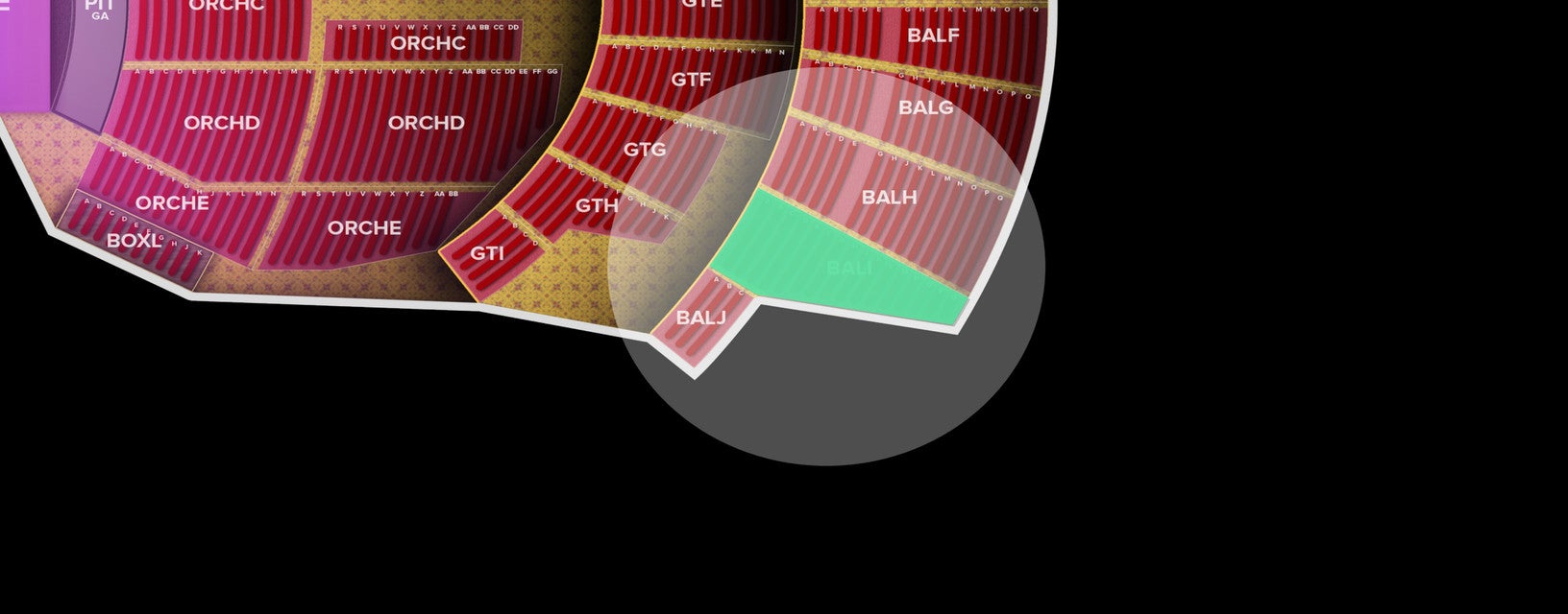Seat view from 