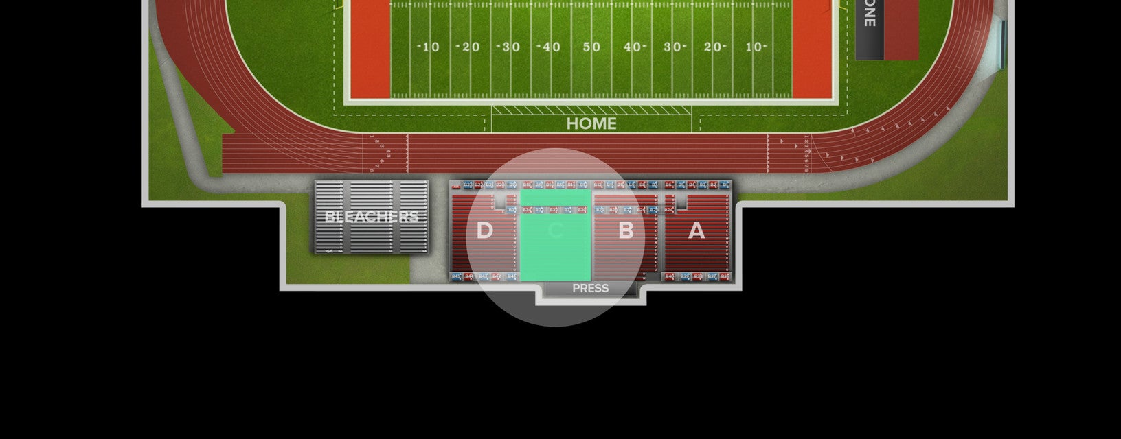 Seat view from Sideline
