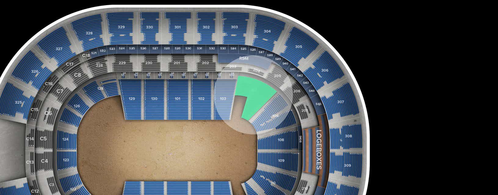 Seat view from Lower