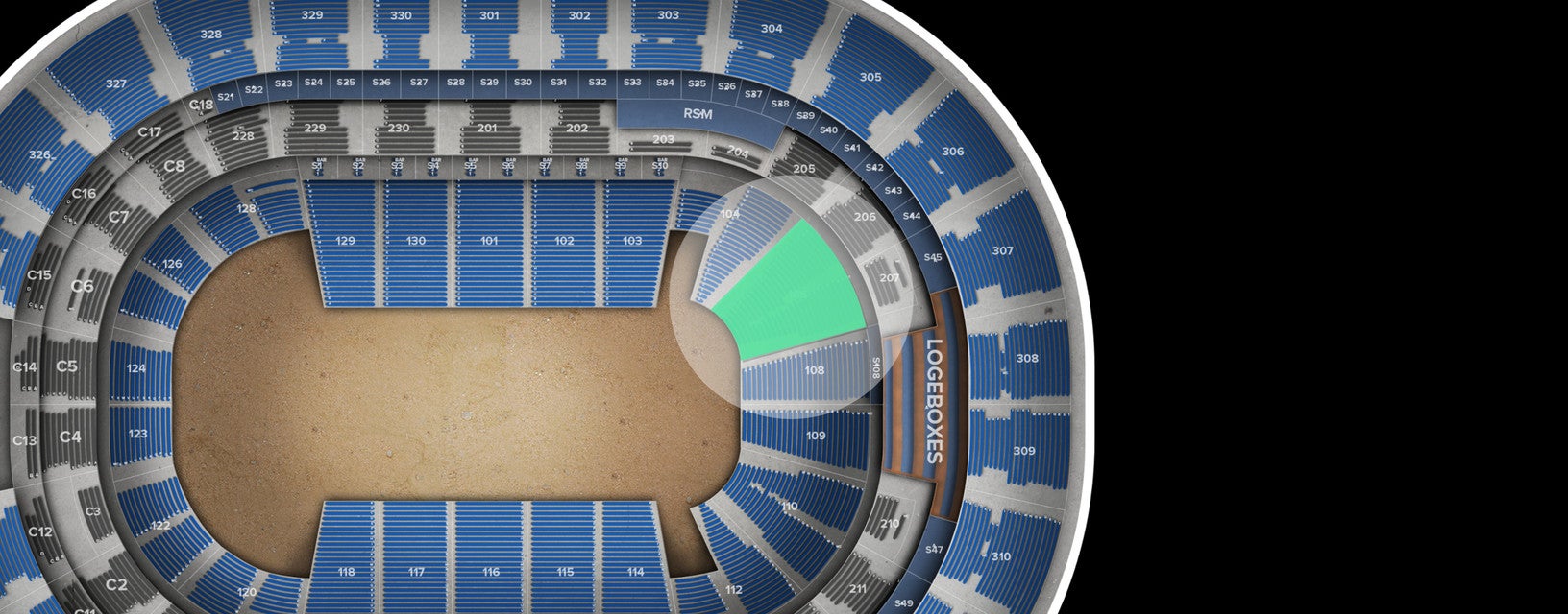 Seat view from Lower