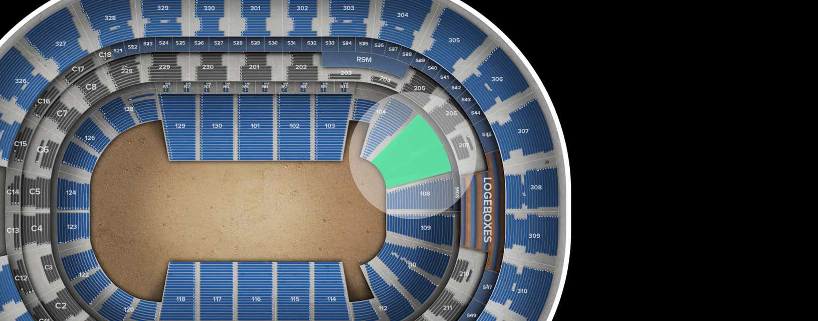 Seat view from Lower