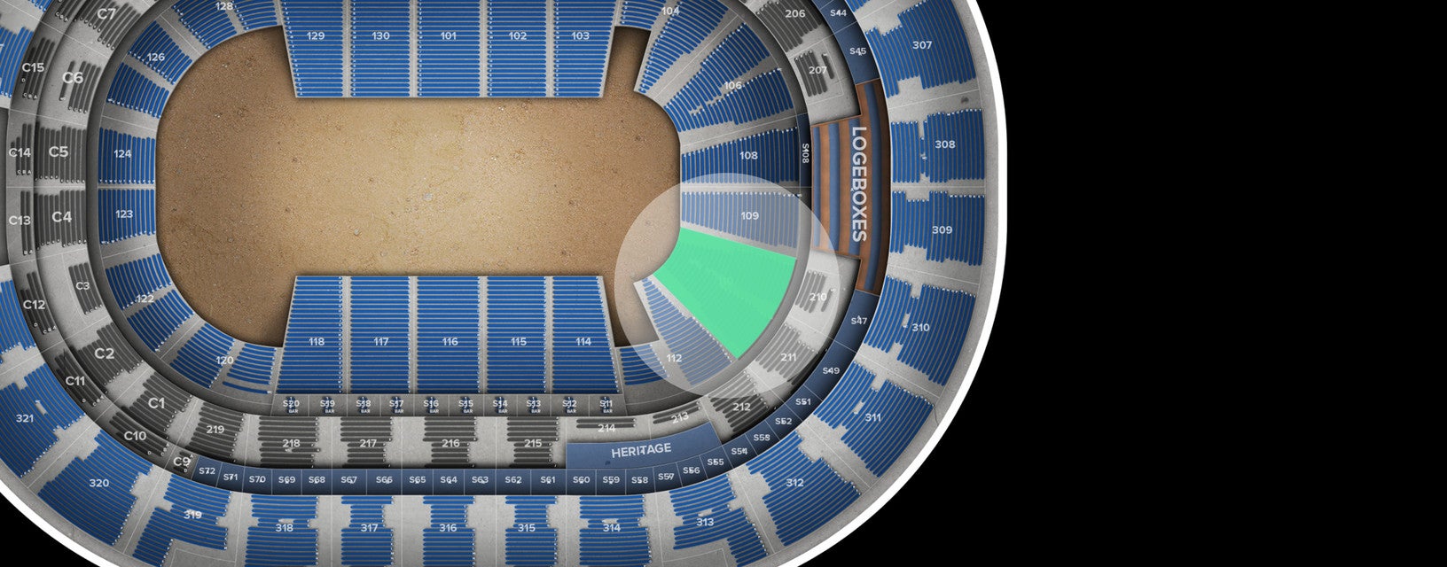 Seat view from Lower