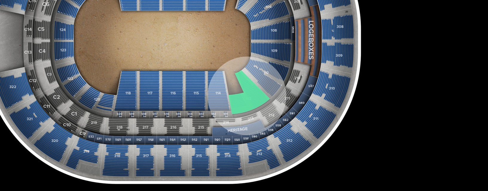 Seat view from Lower