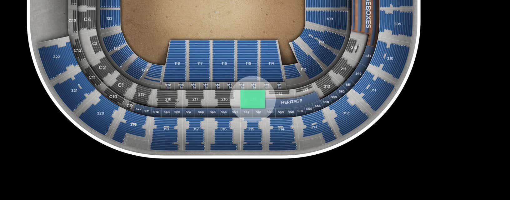 Seat view from Club