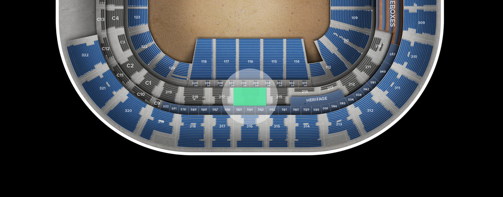 Seat view from Club