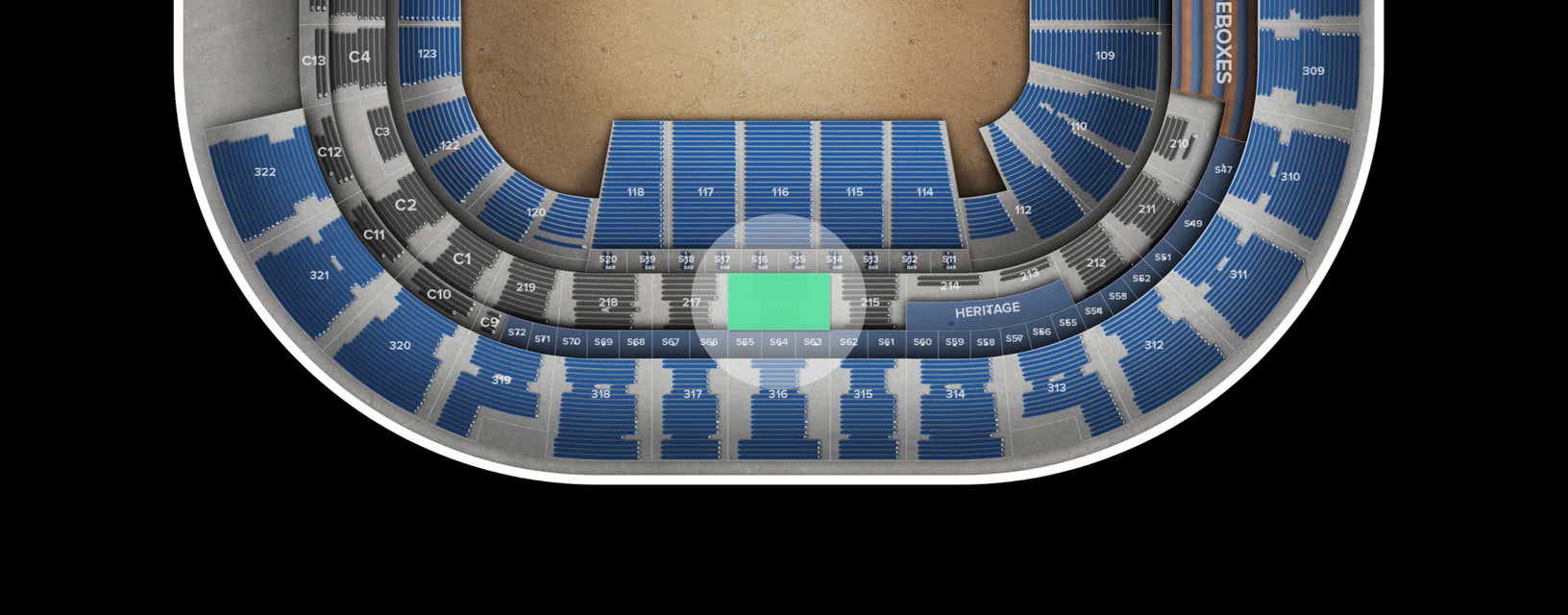 Seat view from Club