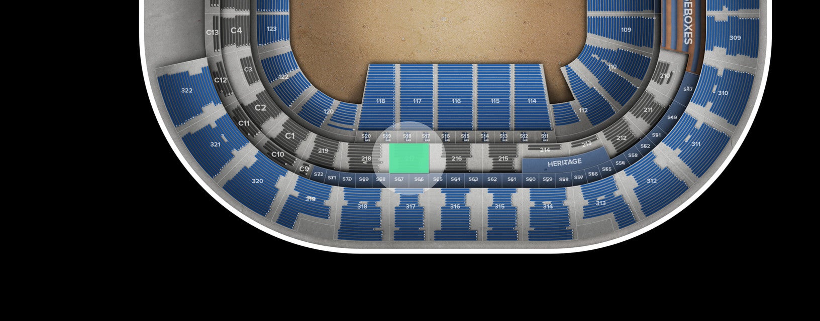 Seat view from Club