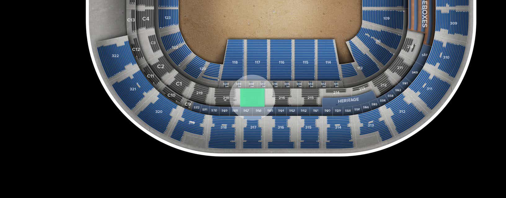 Seat view from Club