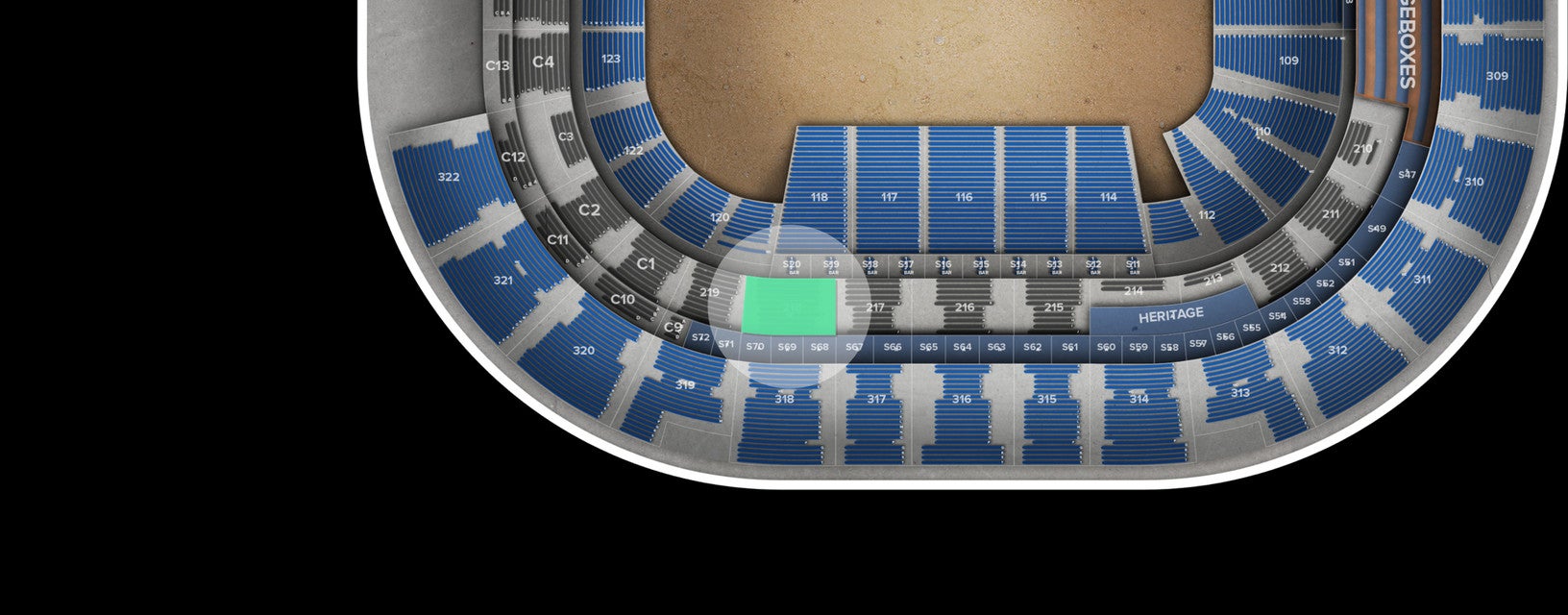 Seat view from Club