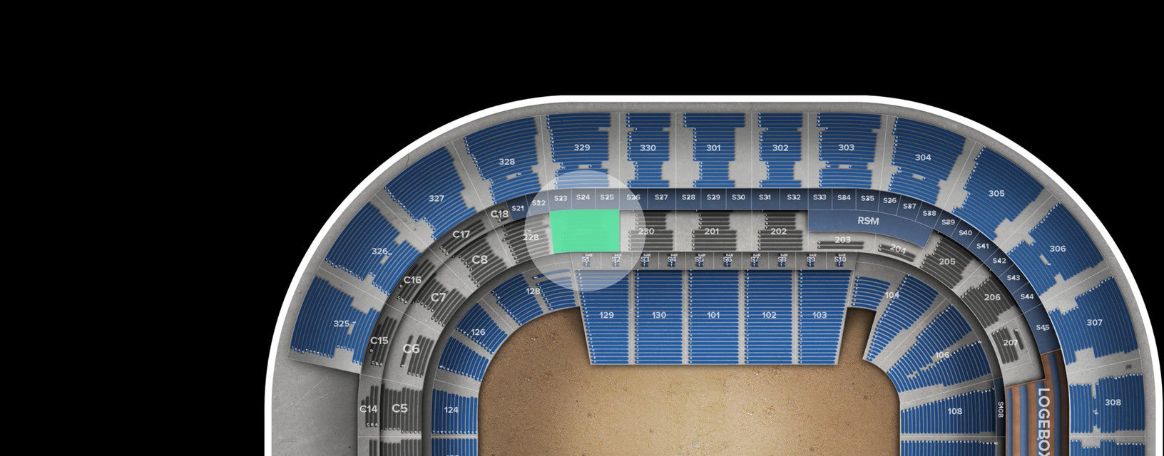 Seat view from Club