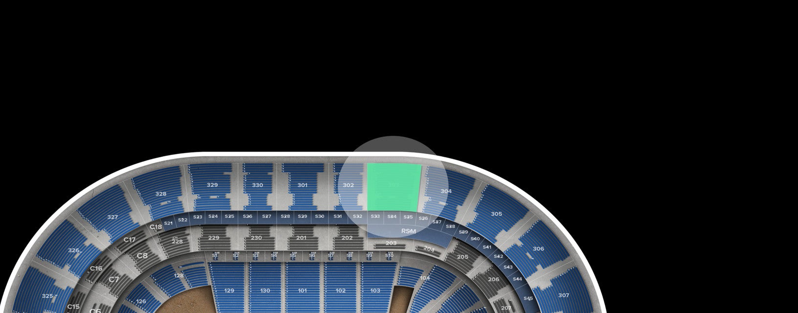 Seat view from Upper