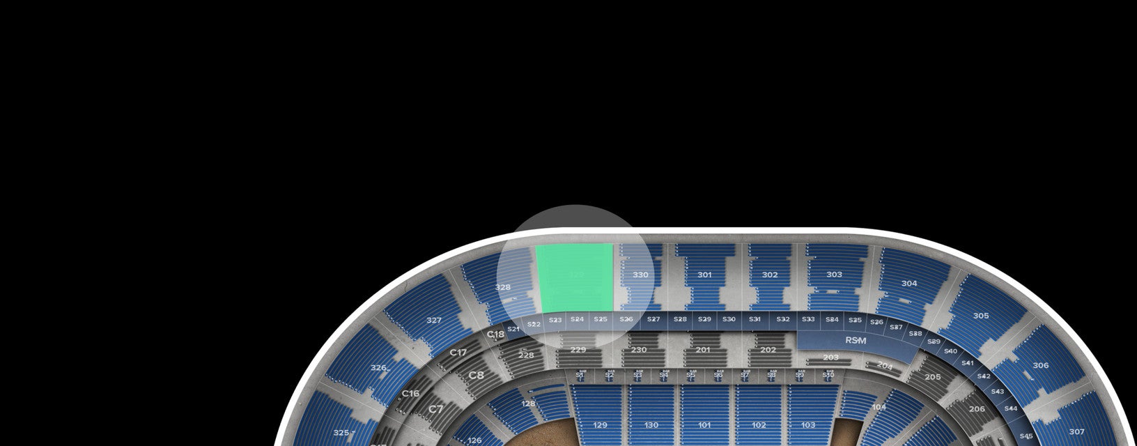 Seat view from Upper
