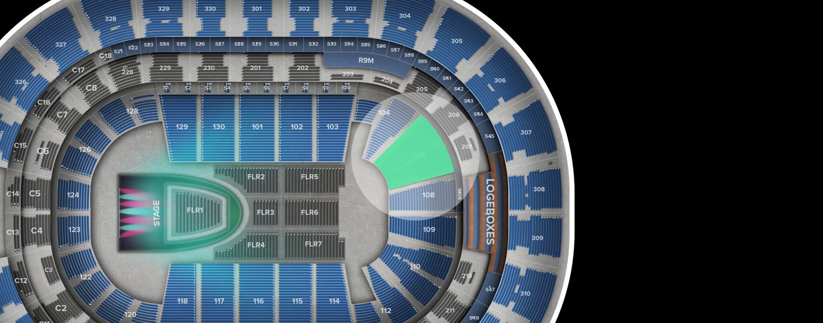 Seat view from Lower