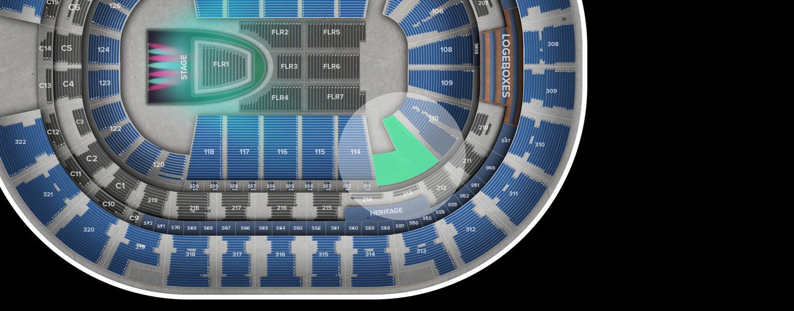 Seat view from Lower
