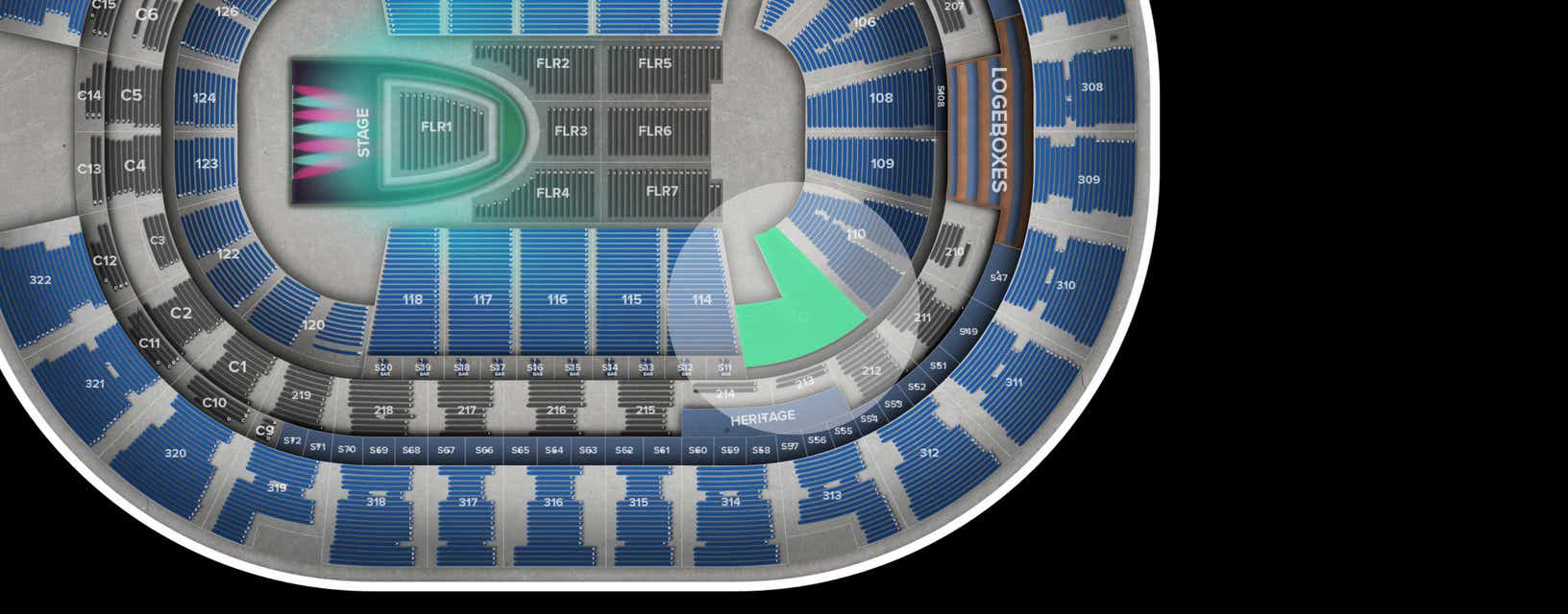 Seat view from Lower