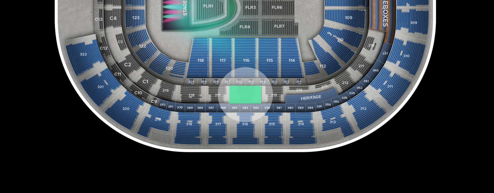 Seat view from Club