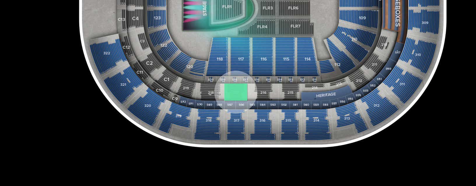 Seat view from Club