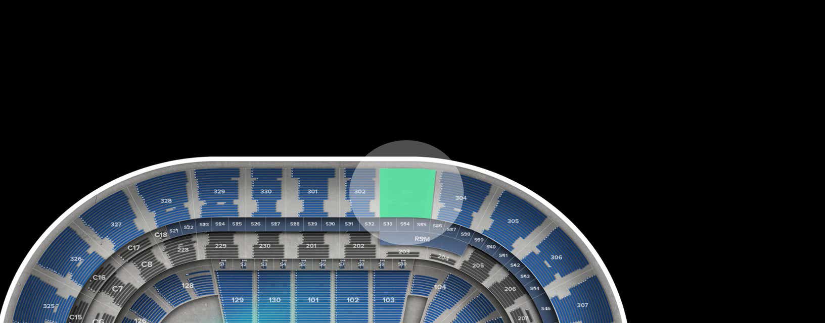 Seat view from Upper