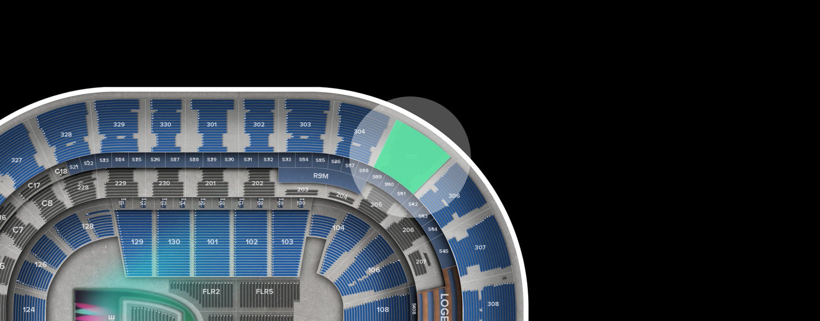 Seat view from Upper