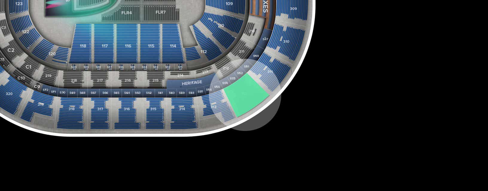 Seat view from Upper