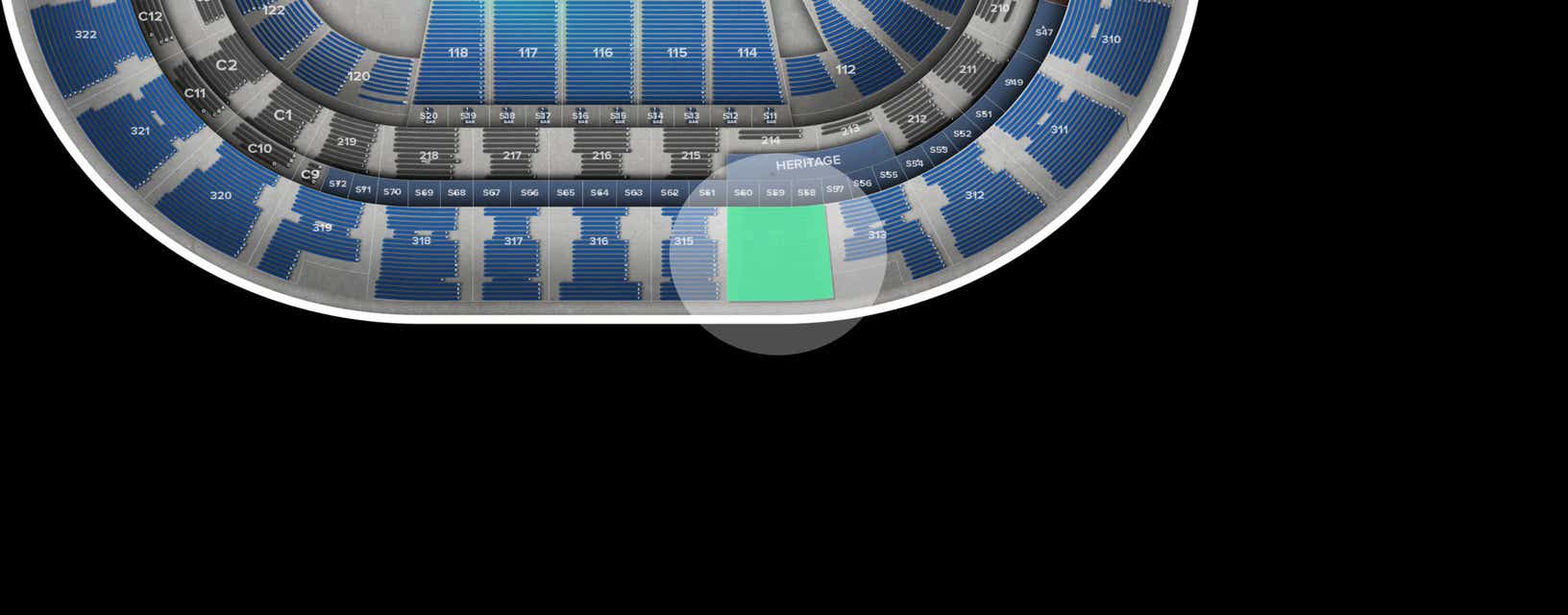 Seat view from Upper