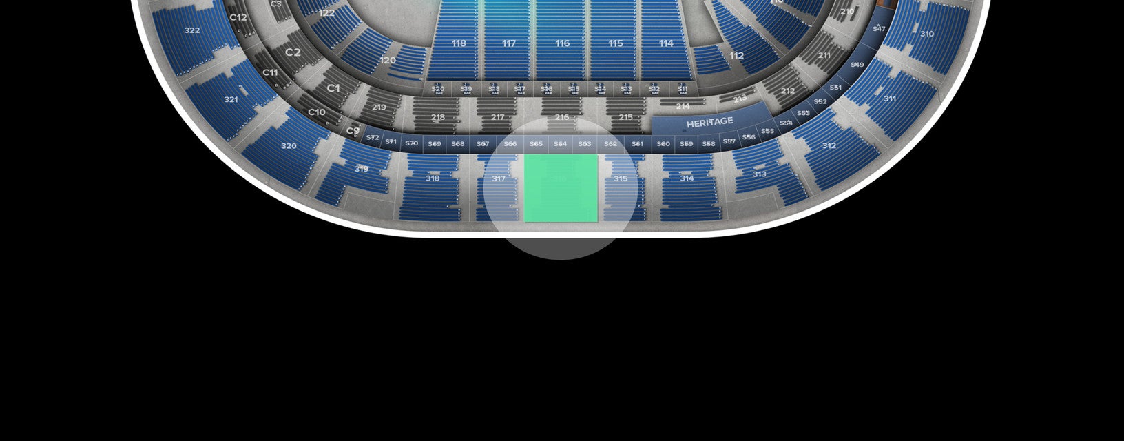 Seat view from Upper