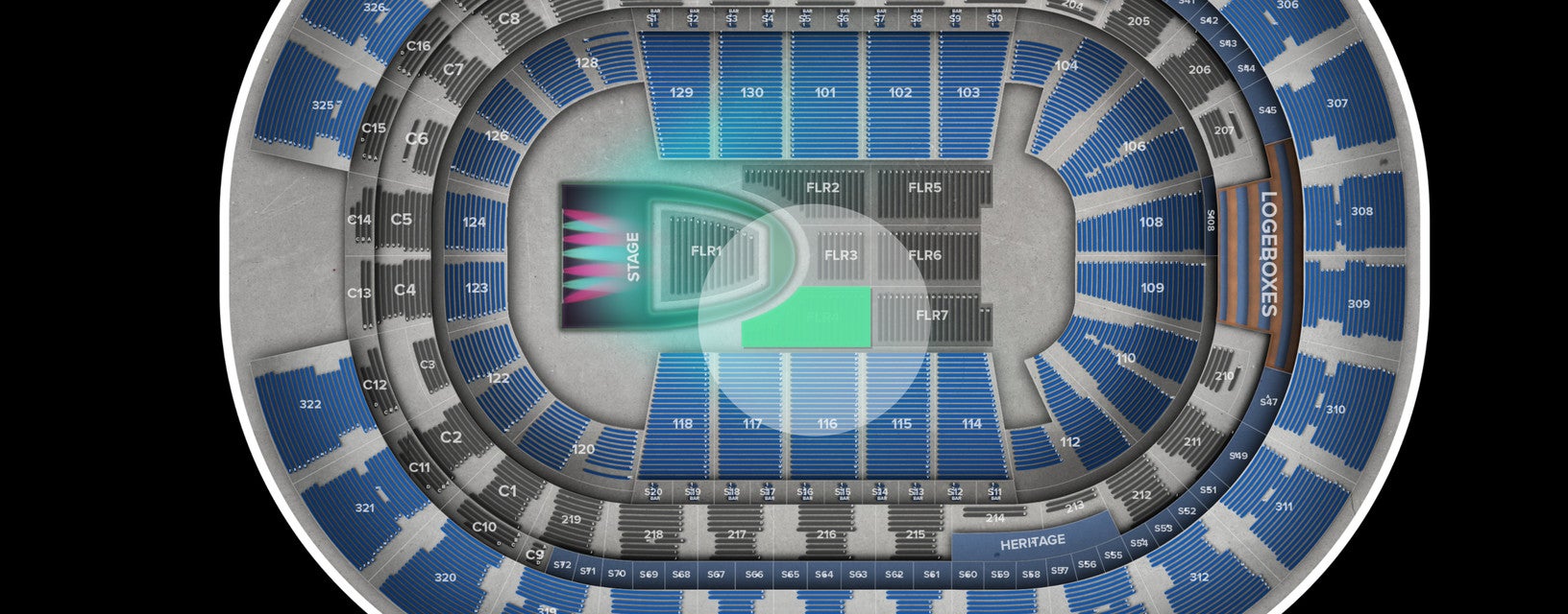 Seat view from Floor