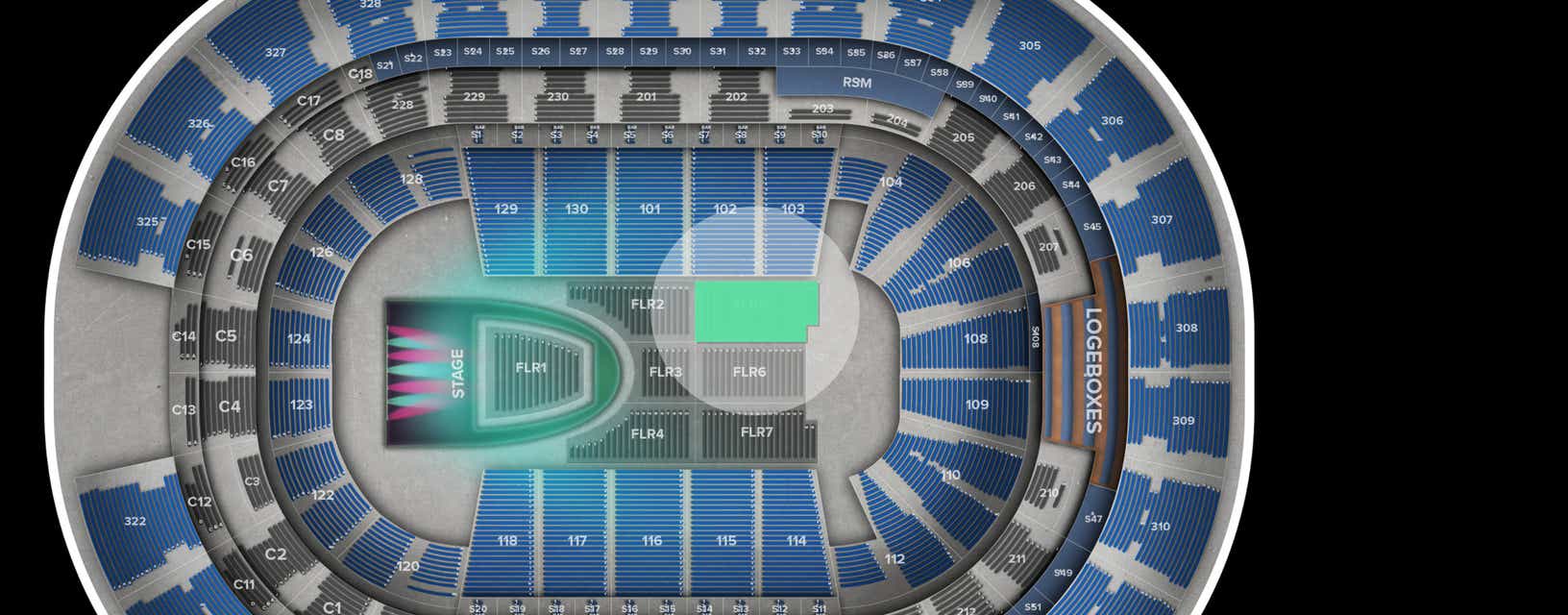 Seat view from Floor