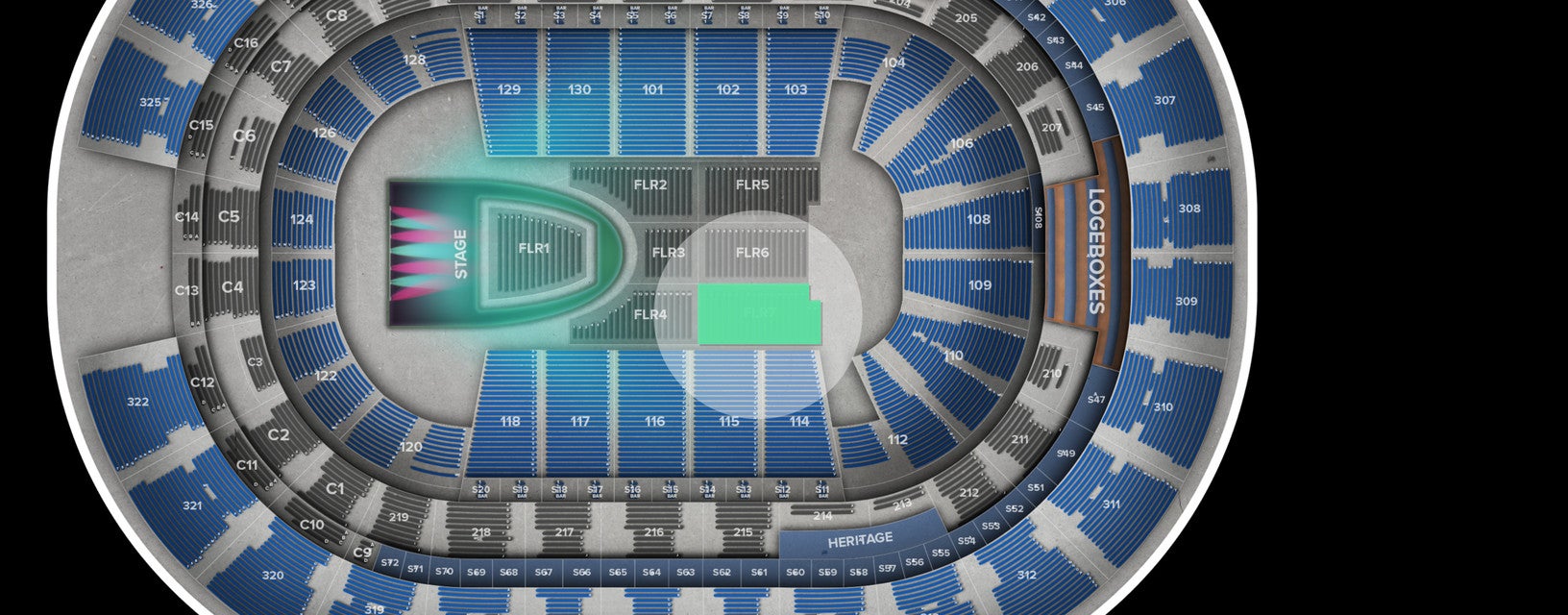 Seat view from Floor