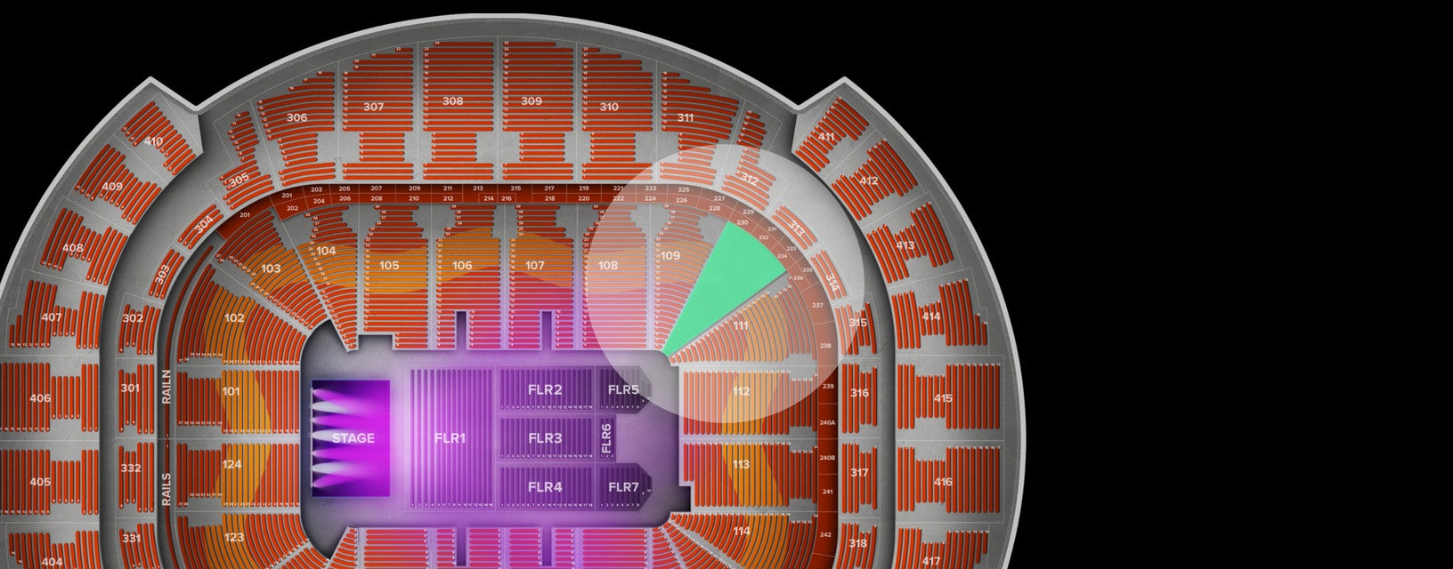 Seat view from Lower