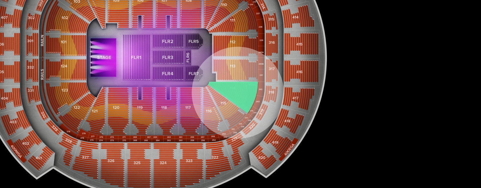 Seat view from Lower