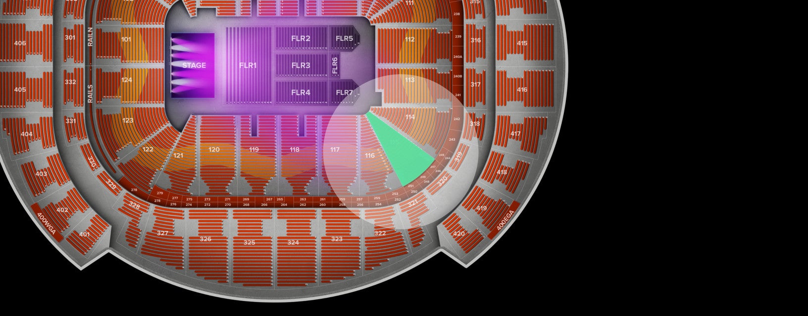Seat view from Lower