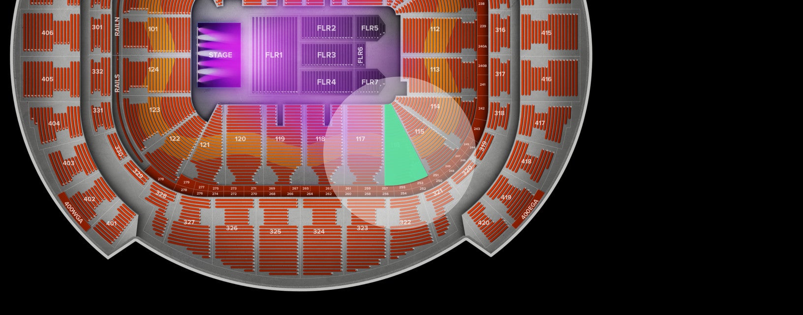 Seat view from Lower