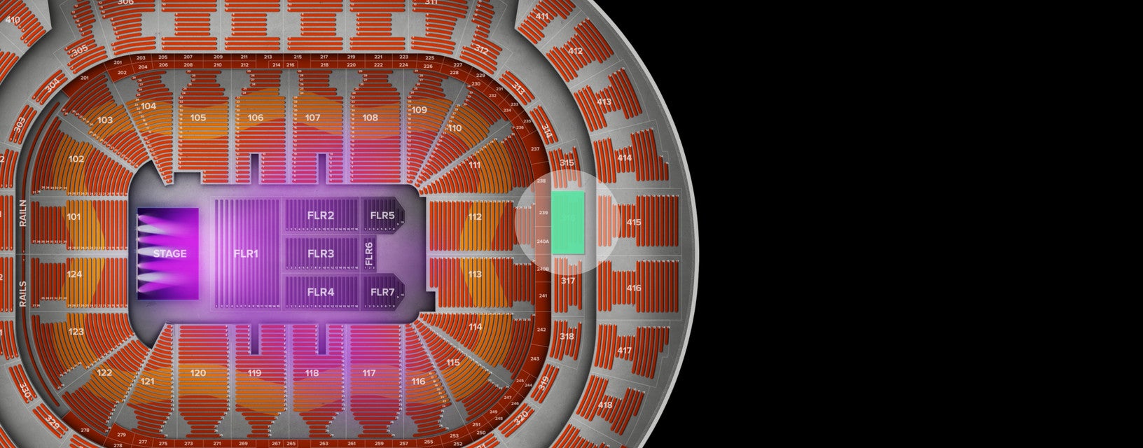 Seat view from Middle