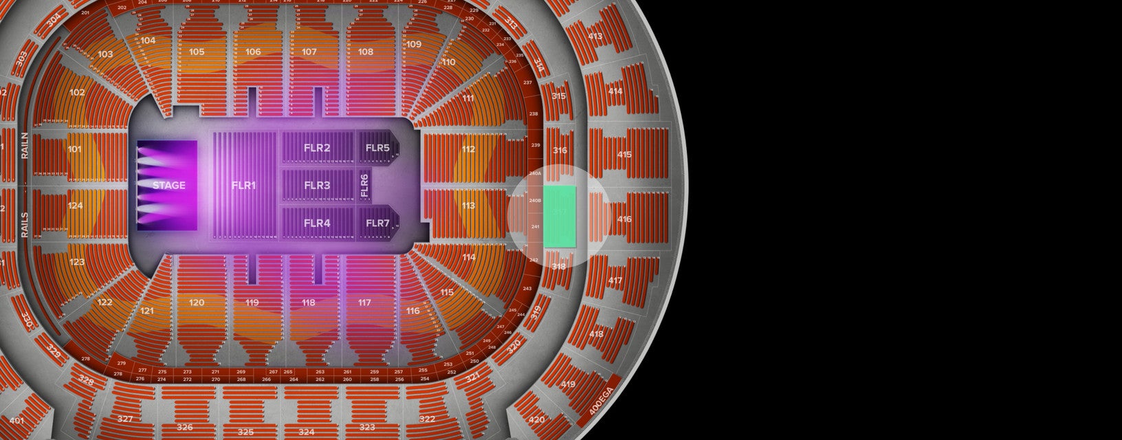 Seat view from Middle