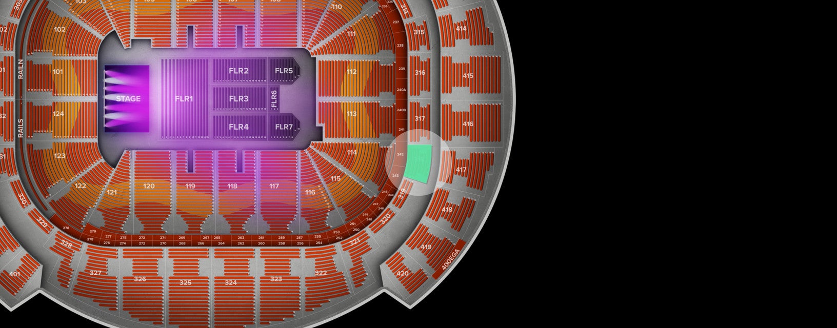 Seat view from Middle