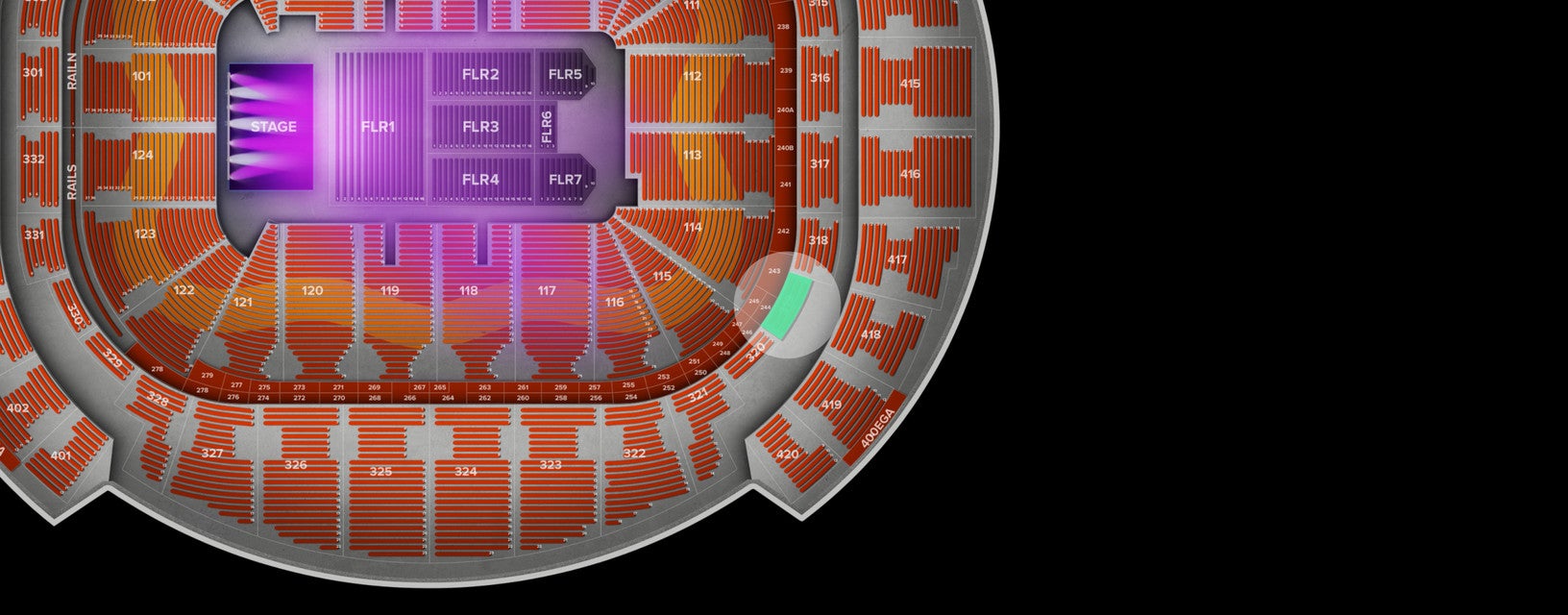 Seat view from Middle