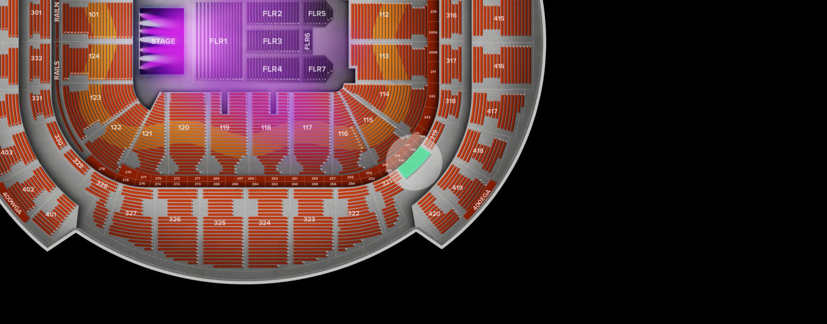 Seat view from Middle