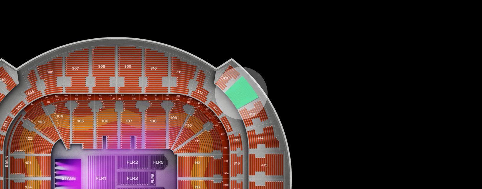 Seat view from Upper