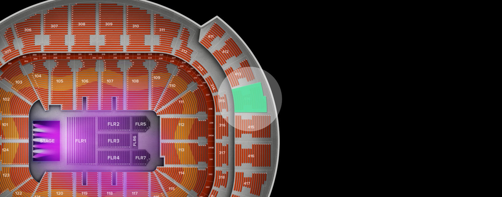 Seat view from Upper