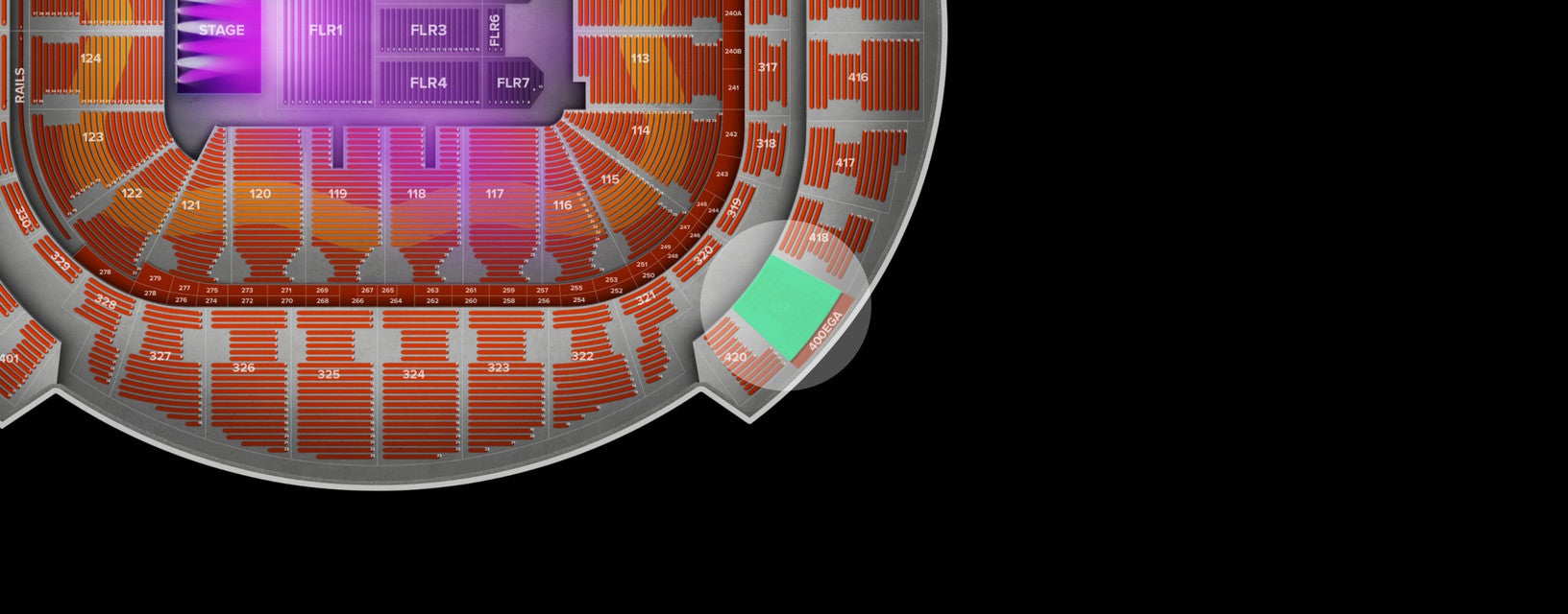 Seat view from Upper