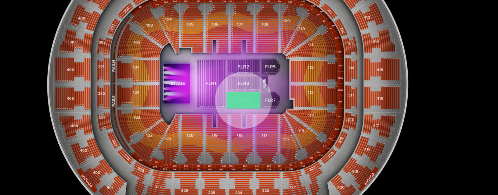 Seat view from Floor
