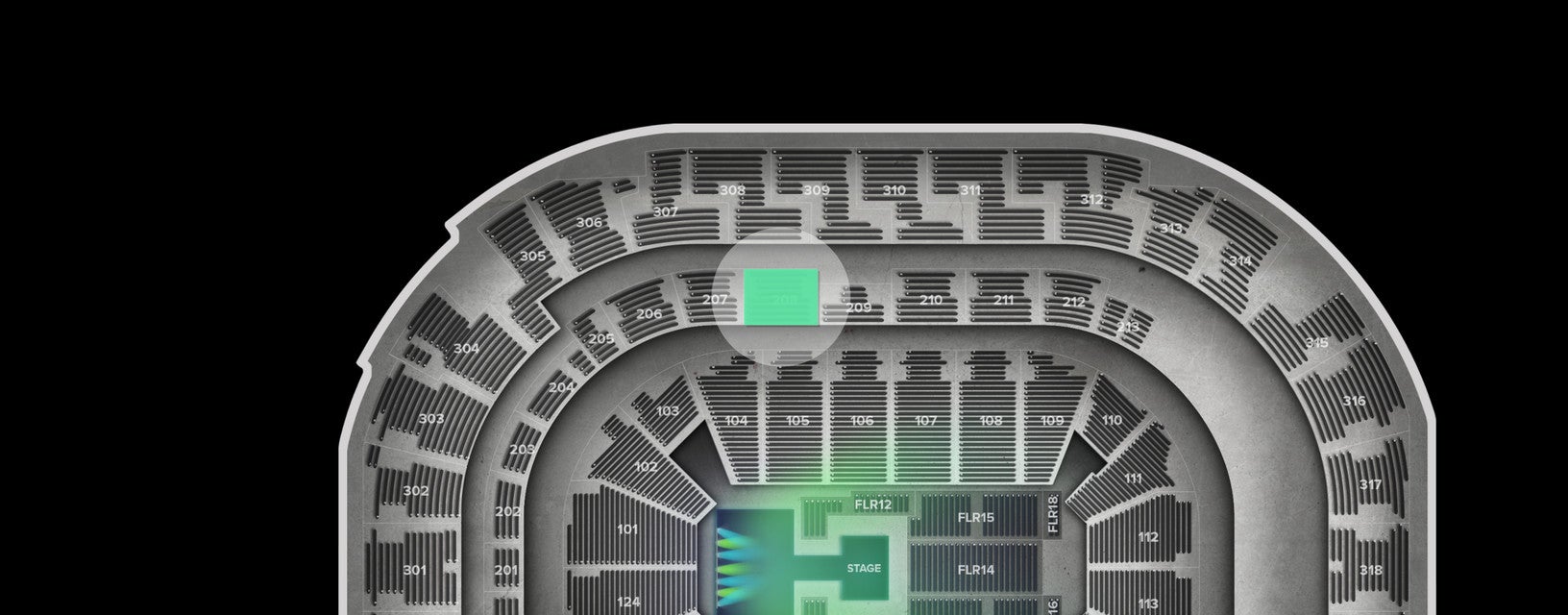 Seat view from Platinum