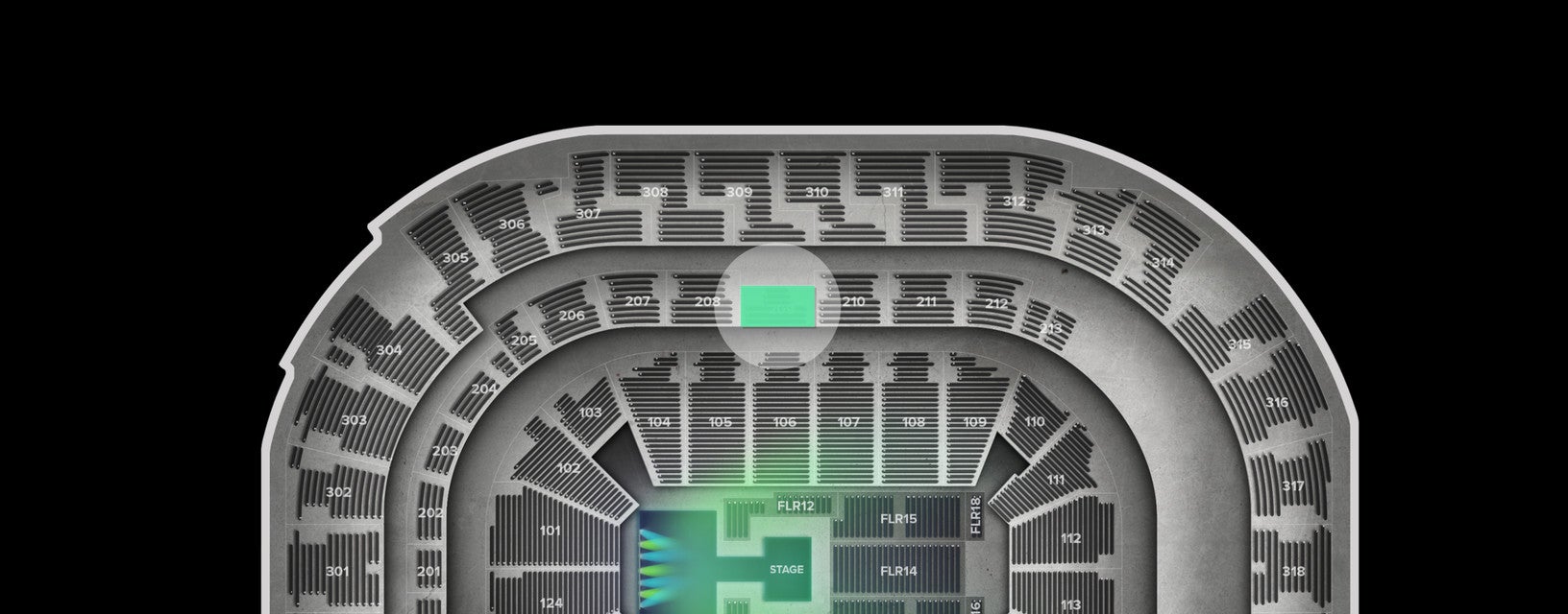 Seat view from Platinum