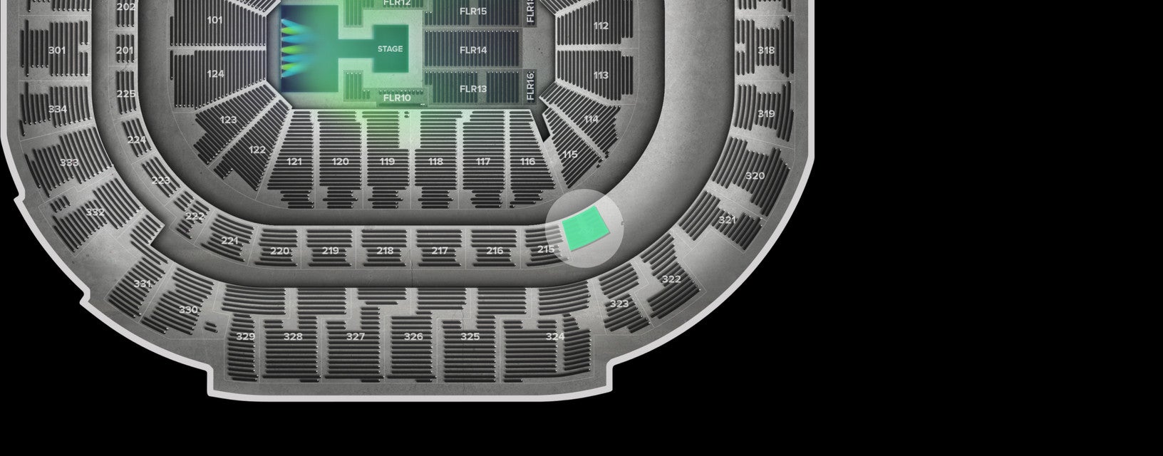 Seat view from Platinum