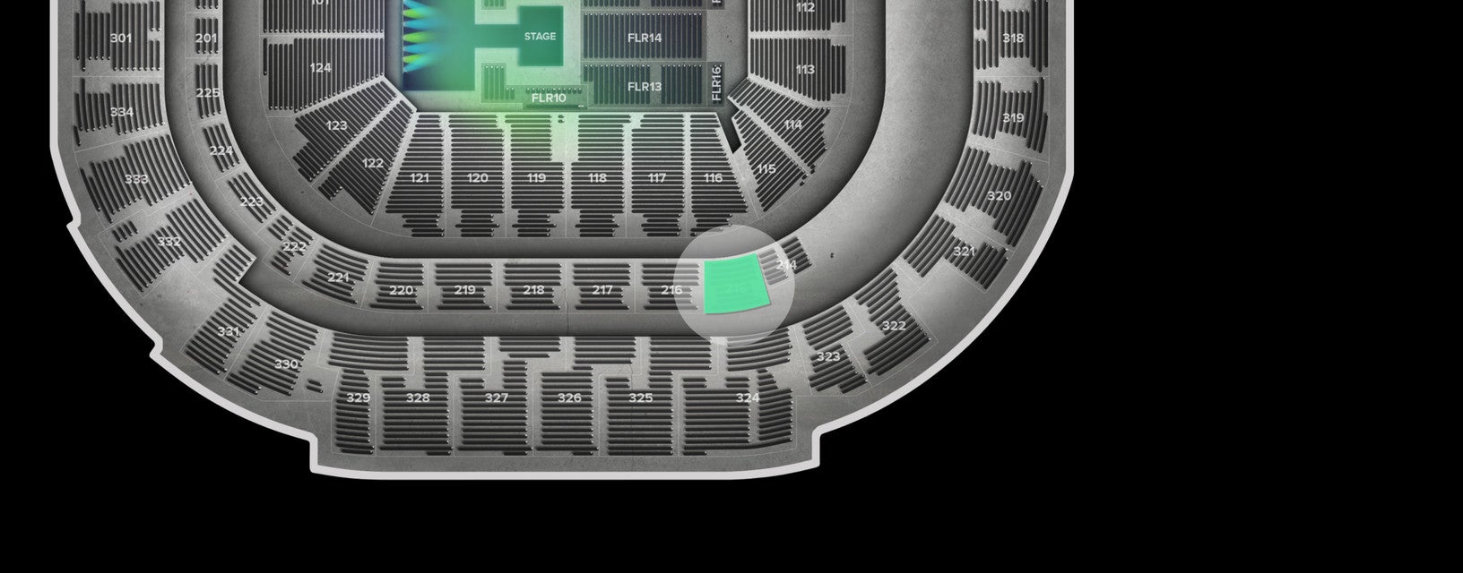 Seat view from Platinum