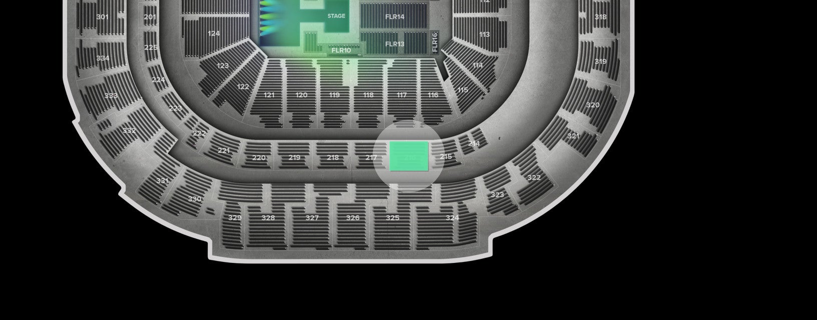 Seat view from Platinum