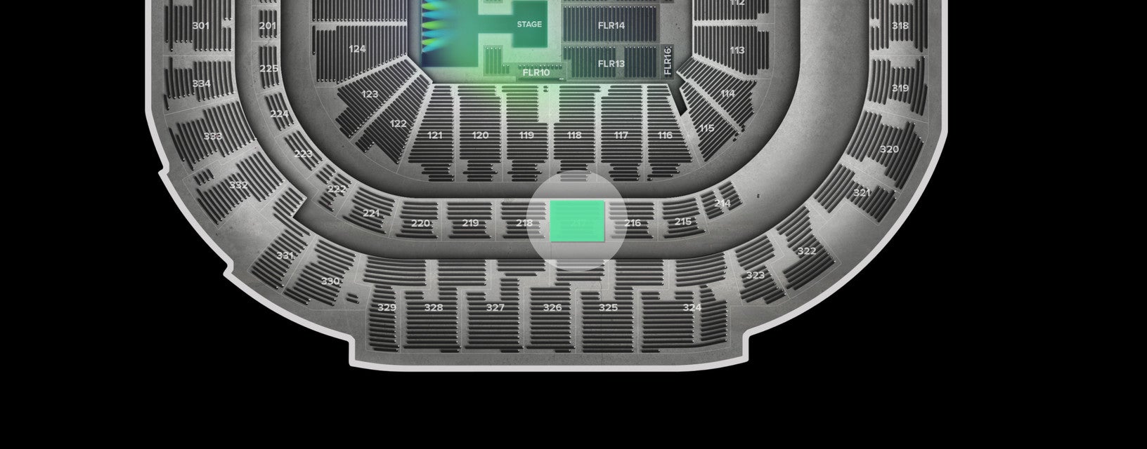 Seat view from Platinum