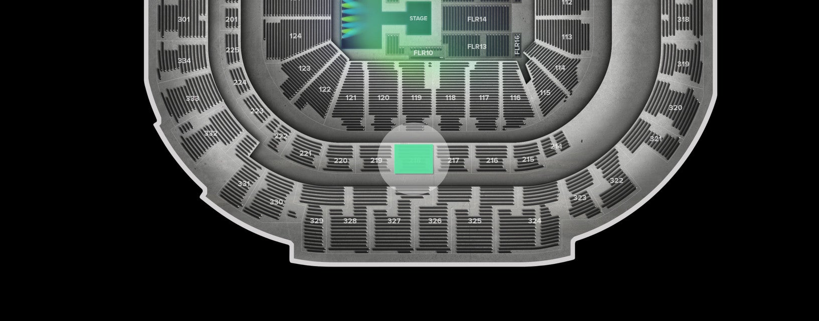 Seat view from Platinum