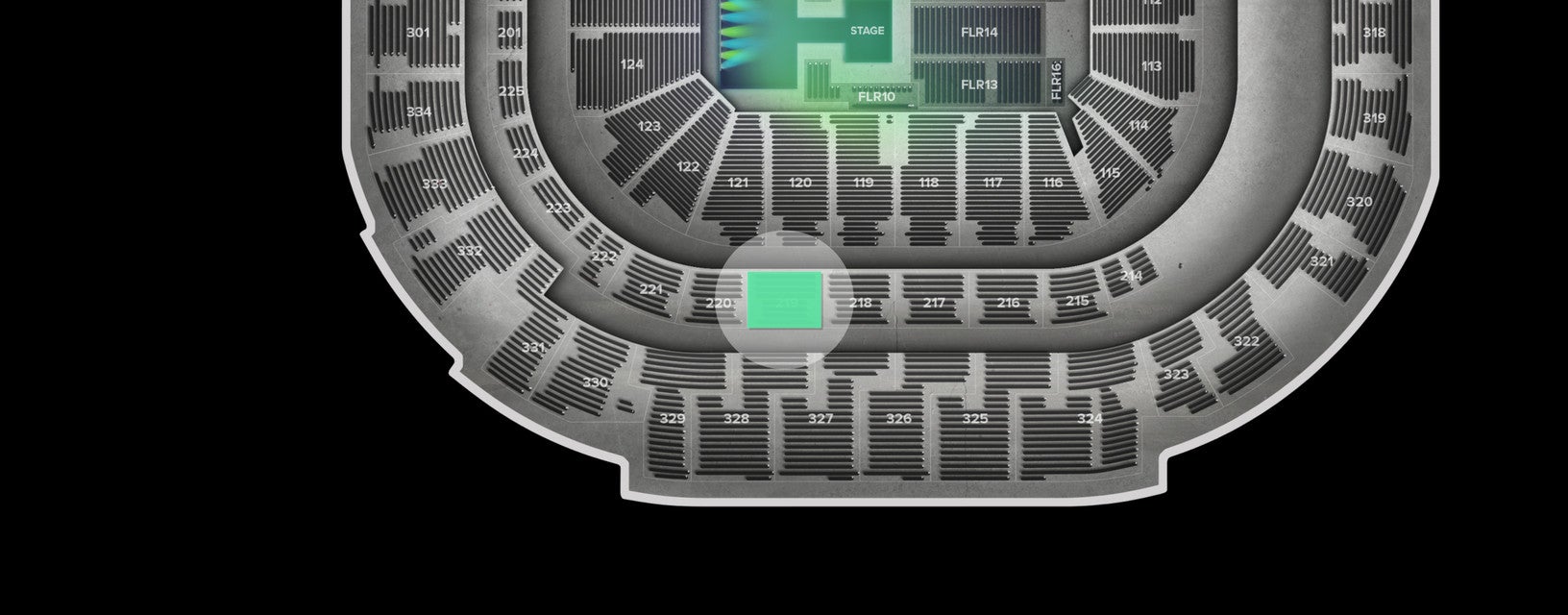 Seat view from Platinum